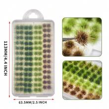 104株/盒 静电植绒草丛 模型火车场景模型装饰草丛 - As photos - 查看 12