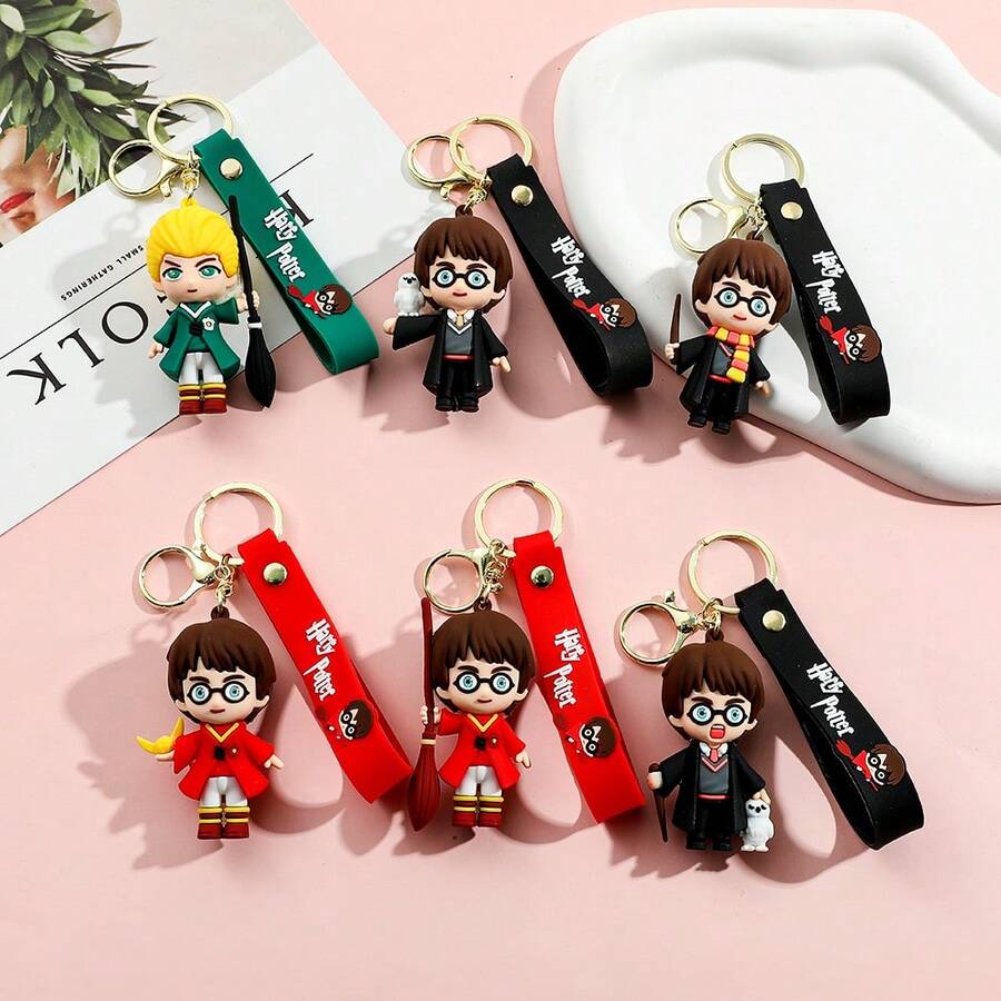 Warner Bros 动漫哈利波特钥匙扣包挂件可爱玩偶波特吊坠情侣车钥匙扣手机生日礼物家庭礼物 - 彩色 - 查看 1