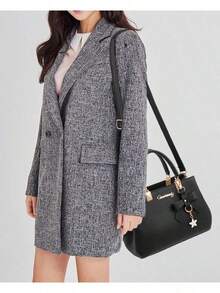 Halloween Drubeya Women's Handbag - Faux Leather Lined Shoulder Bag, Top-Handle Satchel Tote For Halloween Party & Daily Use Totes Bags For Women  Bolsos Bolsos Para Mujer Bolsos Para Mujer - 女士包黑色 - 查看 3