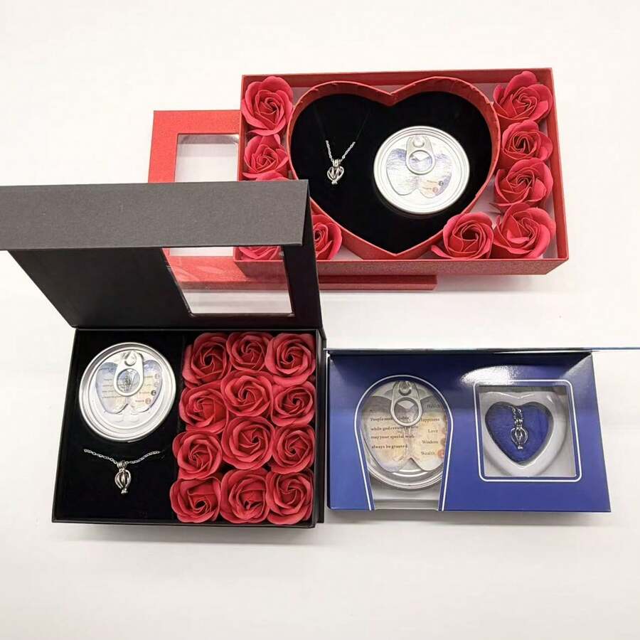 3件套热销DIY珍珠项链首饰礼盒套装，LovePearl许愿珍珠项链节日礼物 - 彩色 - 查看 1