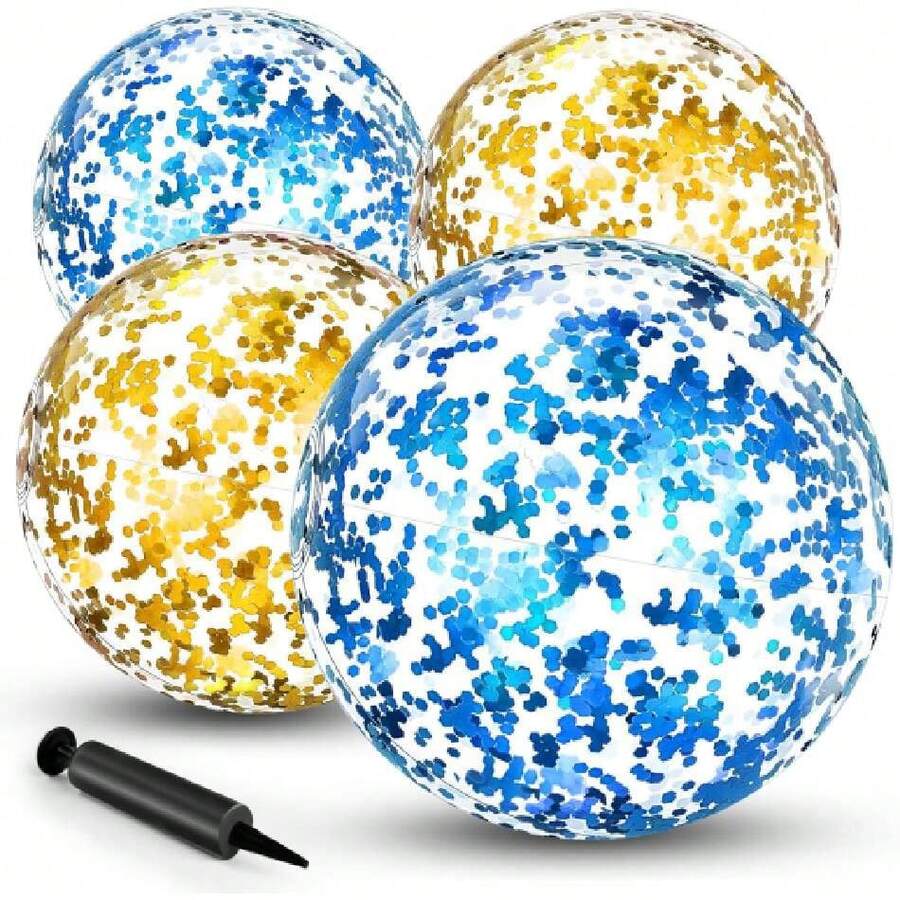 Kids Beach Balls - Gold - View 1