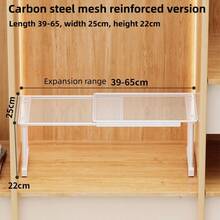 Organizador de armario expandible, estantería de almacenamiento ajustable, organizador de estantería apilable y ahorra espacio para armario, cocina, dormitorio, repisa - Blanco - Ver 14