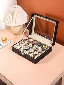 Hộp đựng đồng hồ bằng da dung tích lớn, 2/12 ngăn, hộp trưng bày trang sức, hộp đựng đồng hồ quà tặng cho nữ, hộp đựng đồng hồ ngày Valentine, hộp đựng đồng hồ trưng bày trang sức, hộp đựng đồng hồ bằng da PU dung tích lớn, hộp trưng bày đồng hồ và hộp đựng trang sức, hộp đựng đồng hồ đơn giản cho nam và nữ, đồng hồ cơ điện tử, hộp đựng đồng hồ chống bụi, nhiều kích cỡ, thiết kế khóa kéo cao cấp, hộp sưu tập đồng hồ, quà tặng bạn gái. - Nhiều màu - Xem 13