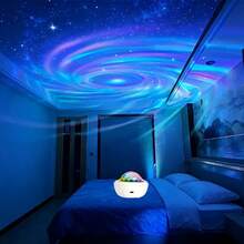 1pc Adjustable Brightness Starry Sky Night Light Projector, Sky Theme Bedroom & Living Room Lamp, Dimmable LED Indoor Decor, USB Powered With Remote Control (Batteries Not Included), Suitable For Bedroom & Living Room, Perfect Gift, Can Relax Atmosphere And Help Sleep, Bedside Lamp, Modern Style - Projector Lamp - View 10