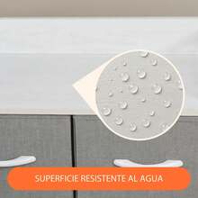 RACK & PACK Comoda Cajonera Estructural con 5 Cajones de Tela para Ropa Soporta hasta 70 Kg Almacenamiento Hogar y Oficina Buro de Torre 4 Niveles Mueble para Recamara Closet Organizador Color Gris - 1 - Ver 5