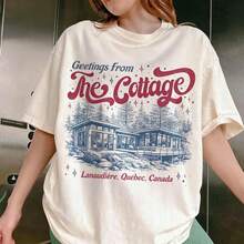 Vintage Heated Rivalry Comfort  Shirt, Coming To The Cottage Tee, Romance Hockey T-Shirt - trắng - Xem 1