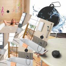 Inwa - Altavoz de ducha Bluetooth IPX7 impermeable altavoces inalámbricos TWS micrófono integrado con Bluetooth 5.0 modo de tarjeta TF tiempo de reproducción de 12 horas altavoces portátiles para - como en la foto - Ver 3