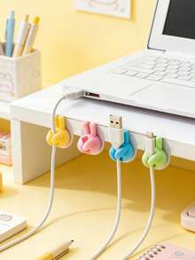 卡通桌面线缆整理器，数据线收纳架 - 動物 - 查看 5