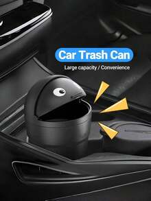 Cute & Leakproof Car Trash Can - Universal Auto Organizer Storage Box With Swing Lid - Trash Can Storage - View 9
