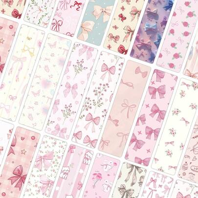 24 علامة تبويب، بطاقات زخرفية لكتب الطلاب والروايات والكتب المدرسية، علامات تمييز للقراءة