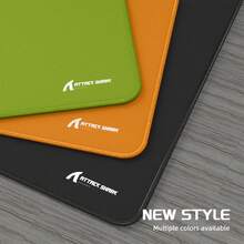 ATTACK SHARK CM02 大型防滑游戏鼠标垫，适用于电竞游戏，速度型大尺寸鼠标垫，防水表面，缝合边缘，防滑橡胶底座，L 号，层压材质，尺寸：17.72 英寸 x 15.75 英寸 x 0.16 英寸 - 彩色 - 查看 3