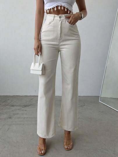 SQUALO Women's Blue Washed, Ripped, And Distressed Effect Jeans Street Style