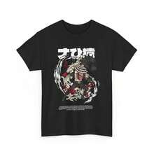 One Piece Battle Stance Katakuri Pure Cotton T-Shirt Men And Women Anime Style Fashion Comfortable Casual Short Sleeved T-Shirt - 黑色 - 查看 3