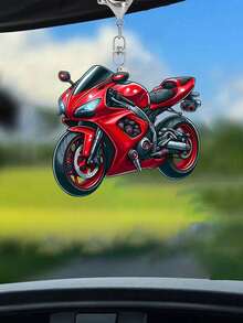 2D亚克力摩托车钥匙扣 - 奢华时尚设计，带螺丝环，适用于汽车钥匙、背包、手提包、车辆装饰、包装装饰 | 趣味设计 | 亚克力材质，女士钱包和手机配件，送给朋友、家人、女友的礼物，户外装备、派对装饰、纪念品，完美的返校或教师节礼物 - 多色 - 查看 13