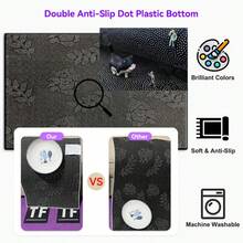 1 pezzo Tappeto da pavimento con stampa leopardata, in bianco e nero con tonalità dorate, tappeto decorativo rettangolare per soggiorno e camera da letto - A - Visualizzare 4