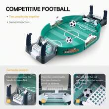 双人桌面足球游戏，加厚互动式桌上足球，儿童益智弹射足球玩具，男孩礼物，家庭聚会互动玩具，室内竞技游戏 - 彩色 - 查看 8