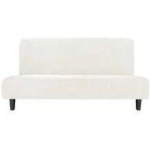 Stretch Futon Slipcover Armless Futon Bed Cover Furniture Protector Without Armrests With Elastic Bottom For Ki... - LargeCream - View 1