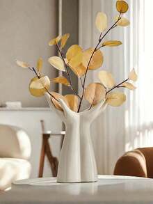 1个艺术造型女性人偶花瓶，简约时尚，双手捧脸，造型独特迷人。适合插鲜花或仿真花，也可用于收纳化妆品。是全年装饰客厅和卧室的理想之选，也是家居装饰的必备单品。（请注意产品尺寸） - 彩色 - 查看 7