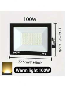 IP66 防尘射灯，LED 户外泛光灯 | 铝合金材质，冷白光/暖白光 50W 泛光灯，3000K/6000K；适用于后院、车道、车库、走廊、花园、建筑工地 - 50W - 查看 12