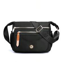 New-Fashion Women's Bag, Large Capacity, Multi-Layer Design, Mom's Casual Traveling Backpack, Fashionable All-Matching Single-Shoulder Messenger Bag, Commuting, Light And Practical - Black - View 6