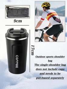 1pc 510ml Portable Latte Coffee Cup, Travel Water Bottle, Stainless Steel Iced Tea Cup, Vacuum Insulated Tumbler, Flat Bottom Cup, Double Wall Stainless Steel , Vacuum Flask, Car Cup, Suitable For Travel, Portable Elegant Latte Cup For Men And Women, High-End Portable Cup - Also Suitable For Milk, Coffee, Tea, Juice, Ideal For Work, Study, Graduation Season, Best Gift, Back To School Season - Multicolor - View 11