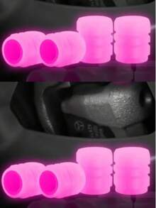4pcs Glow In The Dark Tire Valve Caps, Universal Fluorescent Tire Valve Stem Covers, Absorb Light During The Day And Glow For Long Time. The Car Glow Valve Caps Come In Green, Pink, Blue And Yellow Colors. Suitable For Car, SUV, Motorcycle, Bicycle And Truck Tire Valve Stems. - Multicolor - View 22