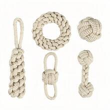 Linen Dog Toys Set, Suitable For Medium & Small Dogs, Includes Rope Toys, Chew Toys With Knots & Balls, Tug Of War, Training, Gum Massage - Multicolor - View 20