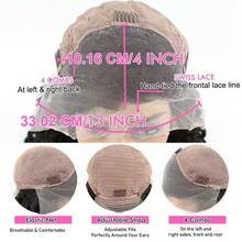 Kinky Curly Wig HD Transparent Lace Frontal Wig Deep Part 13x4 Lace Front Wig Human Hair 250 Density Remy Brazilian Jerry Curly Human Hair Pre Plucked With Baby Hair Natural Color  Halloween Season - 自然黑色 - 查看 8