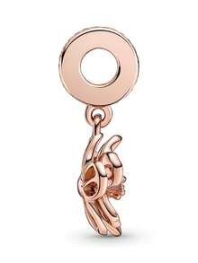 1pc Fashionable & Charming Valentine's Day Series Rotatable Multi-Color Cherry Blossom Bead Pendant, Creative Versatile Copper DIY Bracelet Necklace Gift For Lover - Multicolor - View 2