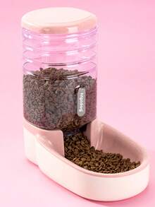 Automatic Pet Feeder For Dogs And Cats, Dog Bowls, Cat Bowls, Food Bowls, And Food Storage Containers. - 3.8L Pink - View 2