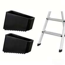 2pcs/4pcs Heavy-Duty Anti Slip Ladder Bench Feet Suitable For Telescopic Ladders - Replaceable Anti Slip Hat With Textured Tread, Durable Plastic Anti Slip Design At The Tip, Suitable For Indoor And Outdoor Use, Stable Fit, Fiberglass Ladder - Multicolor - View 8