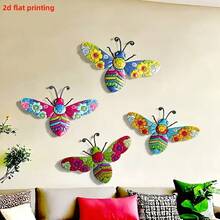 4件套，彩色花园蜜蜂墙饰，室内/室外悬挂式，适用于围栏、花园、农场 - 耐用亚克力蜜蜂花朵装饰品，蜜蜂摆件，花园装饰品 - 彩色 - 查看 7