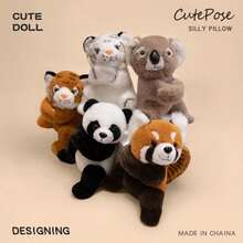 1 chiếc vòng tay hình thú thật gồm gấu trúc, hổ trắng, gấu mèo, gấu túi, gấu koala, thú nhồi bông lưu niệm sở thú, quà tặng nhỏ cho trẻ em. - 20cm - Xem 2