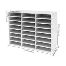 HYYKJ-US 24 Compartments Literature Organizer, Desktop File Holder, Rectangular Office Mailbox - 1 - View 6