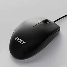 Acer OAK920 Wired Mouse, Professional Ergonomic Mouse, Matte Finish For Anti-Slip And Sweat-Repellent Properties, Breathable Structure, Fits The Hand Shape, Stable Performance Suitable For Office Use, Black. - Black - View 1