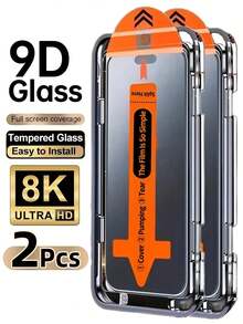 ZYSHI 2pcs High Definition Tempered Glass Screen Protector For IPhone 17/16/15 Series | Full Coverage, Anti-Fingerprint, Anti-Scratch, 9H Hardness | Comes With Easy Installation Alignment Frame - 2PCS HD BOX - View 39