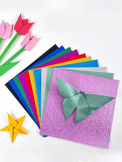 30pcs Glitter Cardstock | Multi-Color Craft Paper Suitable For DIY, Party Decor, School Projects, Weddings And Birthdays - Valentine's Day Gift For Friends, Family, And Back To School Essentials