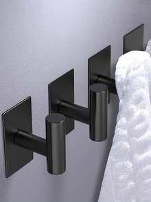 1/3/5pcs Bathroom Towel Hooks, Wall Mounted Hooks, Suitable For Kitchen & Bathroom, Can Be Used To Hang Clothes, Hats, Towels, Bathrobes, Keys - 1pc - View 3