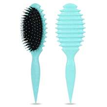 Curl Weave Brush Curling Hair Styling Brush Set, Suitable For Wet Or Dry Hair, Can Separate And Define Curls, Reduce Frizz And Breakage, Create Smooth And Bouncy Curls, Ideal For Wavy, Spiral And Curly Hair Types, Detangling Comb - Multicolor - View 24