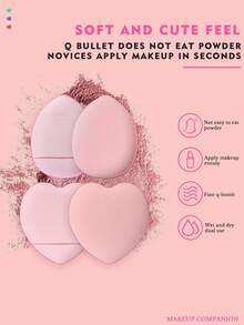 12PCS Makeup Tools Set Including:2PCS Triangle Powder Puffs+2PCS Makeup Sponges+6PCS Mini Air Cushion Powder Puffs+2PCS Mini Makeup Sponges ﻿ - Multicolor - View 7