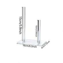 2/3层透明亚克力立式发圈发带展示架，现代简约设计，可收纳发饰、手镯、戒指等，是送给女孩的最佳礼物，适合学生宿舍、卧室和梳妆台使用。 - 無色 - 查看 7