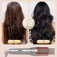 UKLISS 32毫米自动卷发器，一键操作，快速加热，3档温度，双向旋转，防烫设计，轻松造型 - 灰色 - 查看 8