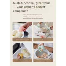 Thickened Heat-Resistant Gloves For Kitchen Use, Designed To Prevent Burns When Handling Microwave Ovens, Air Fryers, And Other High-Temperature Appliances, Made Of Silicone And Resistant To High Temperatures - Multicolor - View 4