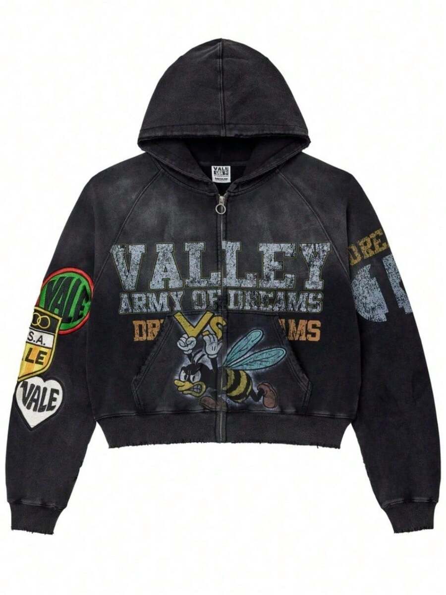 Fashion And Leisure Cross-Border European And American Personalized Street Brand Y2k Couple Hooded Sweater American Retro Camouflage Printed Zipper Jacket - YN-29 - 查看 1