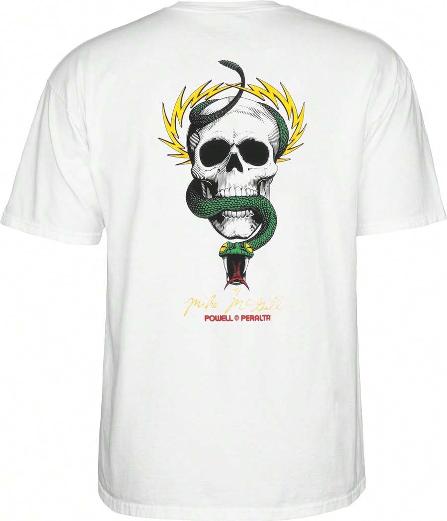 Powell Peralta Mike McGill Skull & Snake T-Shirts - trắng - Xem 1