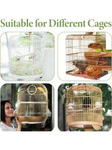 Durable Polyester Mesh Bird Cage Cover - Suitable For Parrots, Cockatoos And Other Birds - Dust-Proof And Transparent, With Elastic Cords And Clips - Fits Various Cage Sizes - White - View 4