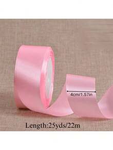 25毫米双面缎带，4厘米宽，多色礼品包装工艺缎带，适用于礼品包装、手工制作、蝴蝶结发饰、婚礼派对装饰