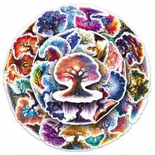 TOOUEE 50pcs Tree Of Life Theme Stickers, No Repeated Colourful Designed Waterproof Vinyl Decals For Laptop, Water Bottles, Phone, Scrapbooking, Luggage -Creative Decoration Stickers Durable Party Favors, New Year, Valentine's Day, Birthday Decorations - Multicolor - View 1