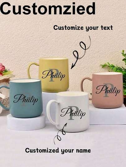 Customizable Photo, Text, Logo Printed Large Capacity Plastic Cup, Multi-Color Options, Modern Tones, Durable & Fashionable, Suitable For Beer, Juice, Milk, Coffee, Easy To Clean, Minimalist Design, Unique Gift For Girlfriend/Boyfriend