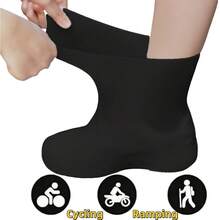 1pair,Rubber Rain Boot Overshoes For Outdoor Use Silicone Waterproof Shoe Covers Rainy Day Shoe Cover Reusable Non-Slip Rain Boots,Stay Dry And Protected,Waterproof Shoe Covers For Men And Women! Outdoor Rainy Shoe Covers, Silicone Cycling Outdoor Waterproof Stain-Proof Rain Boot Covers, Reusable Dust Covers, Waterproof Thick Non-Slip Wear-Resistant Foot Covers,Waterproof Shoe Cover, Anti Slip Waterproof Cover - Multicolor - View 3